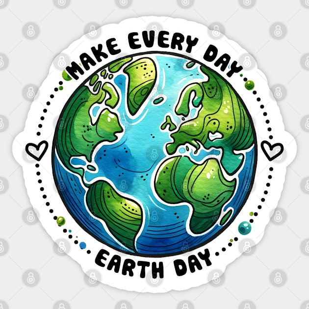 Every day is Earth Day Sticker by MZeeDesigns